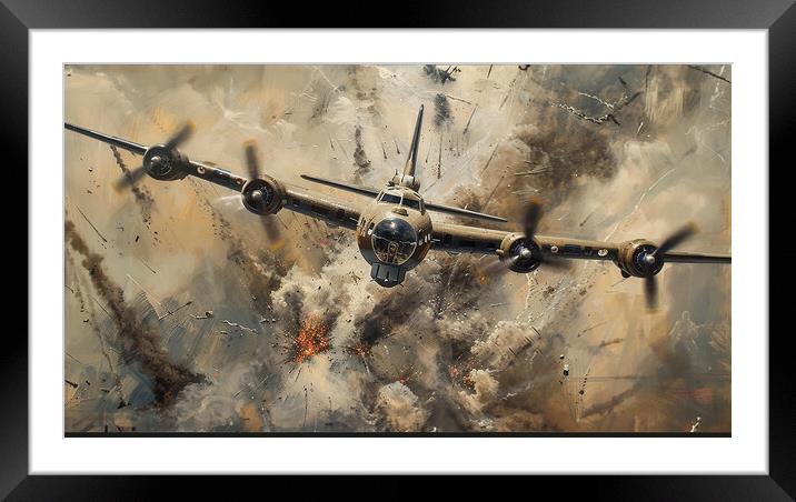 Boeing B-17 Flying Fortress Framed Mounted Print by Airborne Images