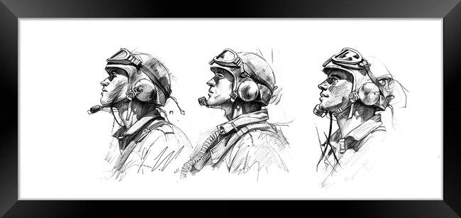 Albert Capstaff Pencil Sketch 2 Framed Print by Airborne Images