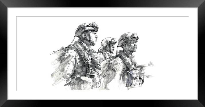 Albert Capstaff Pencil Sketch 7 Framed Mounted Print by Airborne Images