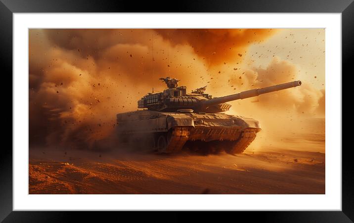 Chieftan Tank Framed Mounted Print by Airborne Images