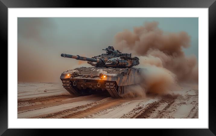 Chieftan Tank Framed Mounted Print by Airborne Images