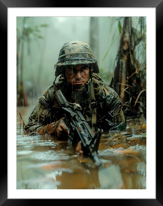 Training In Brunei Framed Mounted Print by Airborne Images