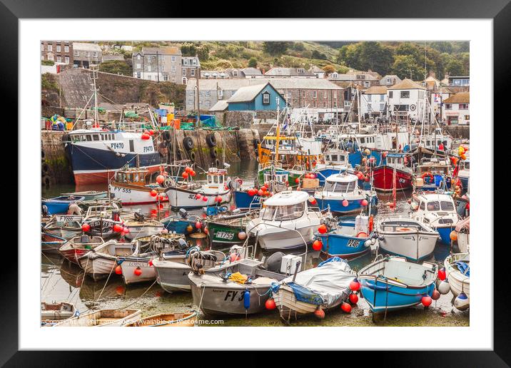Mevagissy Harbour Framed Mounted Print by Phil Lane