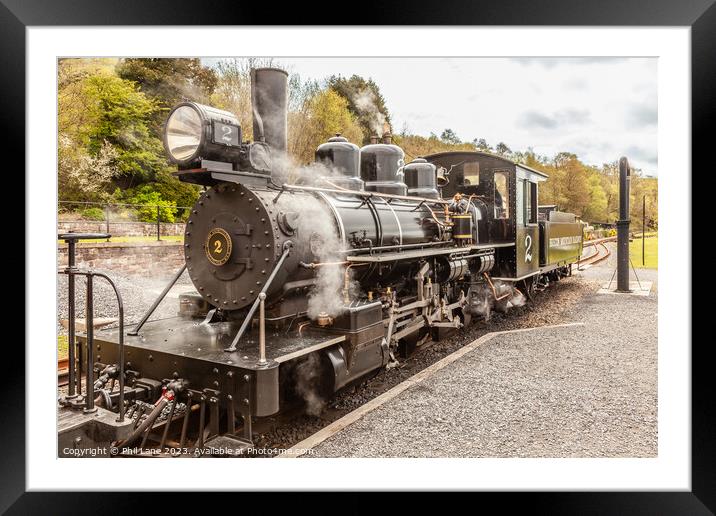 Steam Train Locomotive Framed Mounted Print by Phil Lane