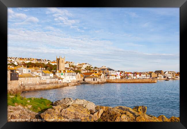 The town and harbour at St Ives, Cornwall, UK Framed Print by Phil Lane
