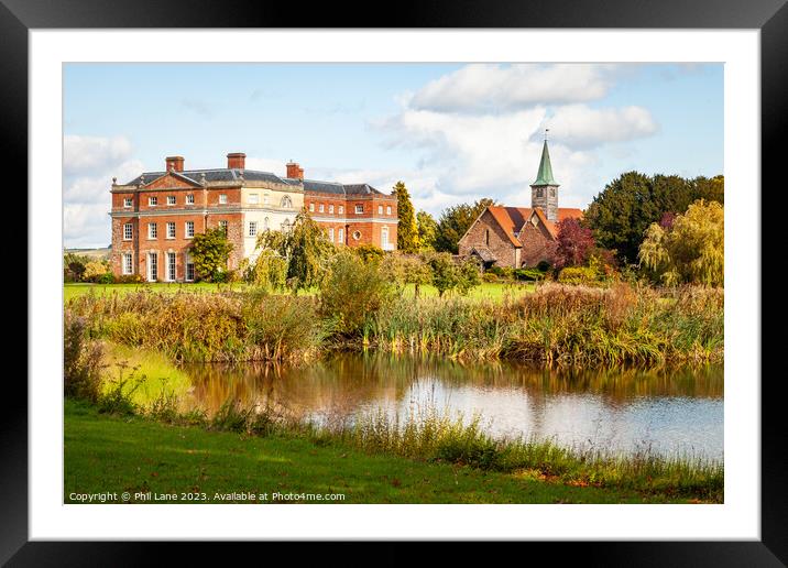 Kyre Park House and St, Marys church Framed Mounted Print by Phil Lane