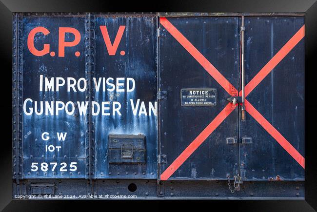 GWR 58725 Improvised Gunpowder Van  Framed Print by Phil Lane