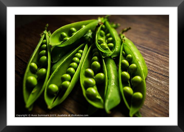 Peas in Pods Framed Mounted Print by Russ Summers
