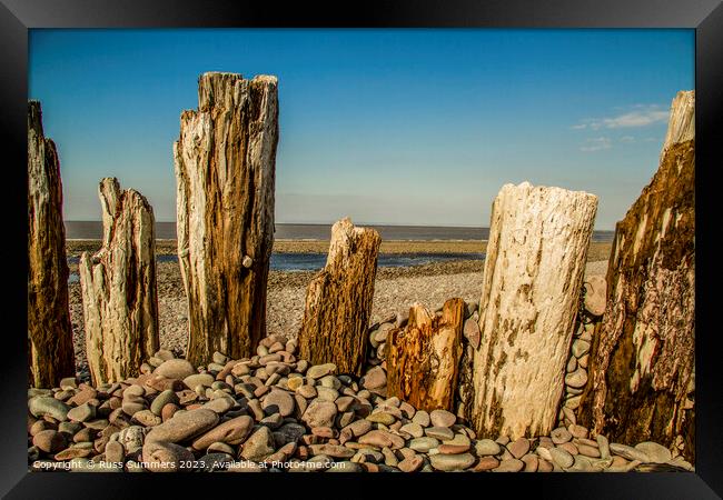 Weathered Posts Framed Print by Russ Summers