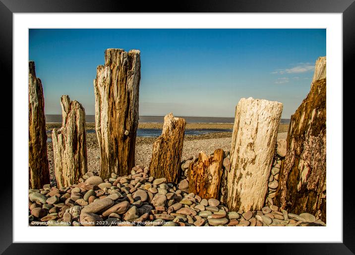 Weathered Posts Framed Mounted Print by Russ Summers