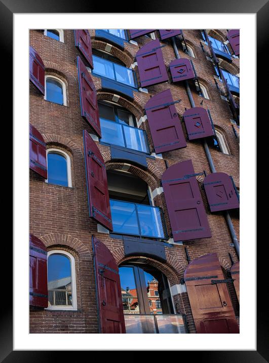 Photo was taken in Amsterdam. Is a typical window  Framed Mounted Print by Olga Peddi