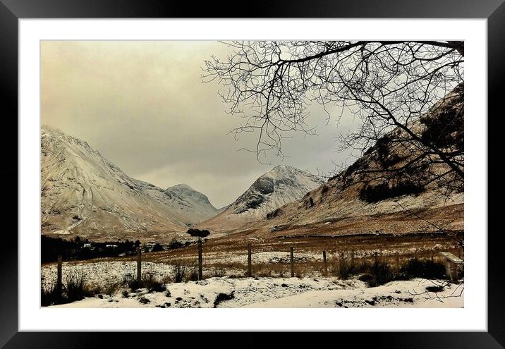 Winter In Glencoe Framed Mounted Print by Kevin Hunter