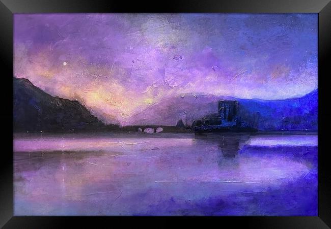 Eilean Donan Castle Moonset Framed Print by Kevin Hunter