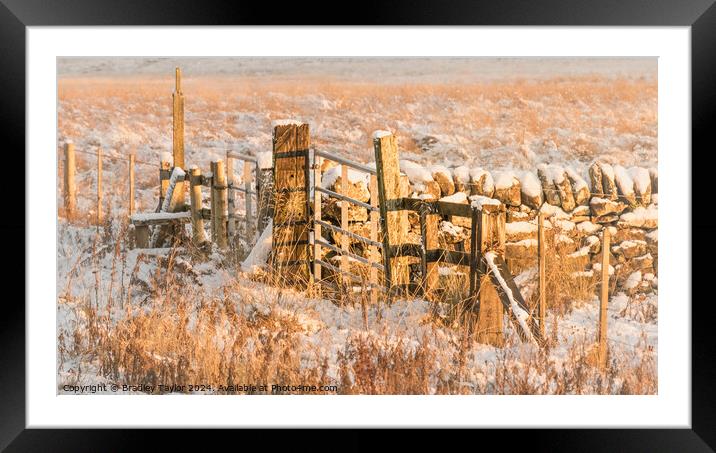 Gate, Stile & Dry Stone Wall, Yorkshire Dales Framed Mounted Print by Bradley Taylor