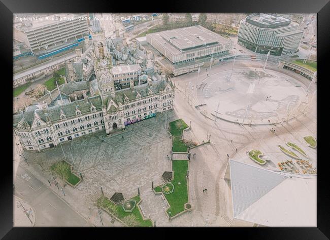 Bradford City Hall on Centenary Square, UK Framed Print by Bradley Taylor