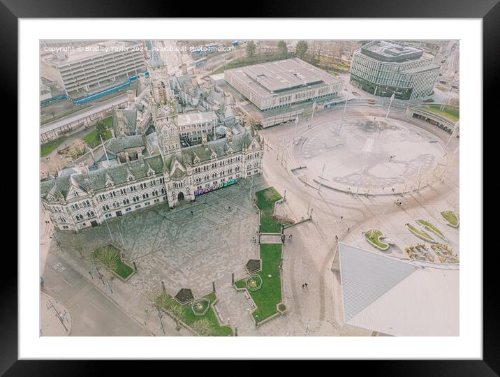 Bradford City Hall on Centenary Square, UK Framed Mounted Print by Bradley Taylor