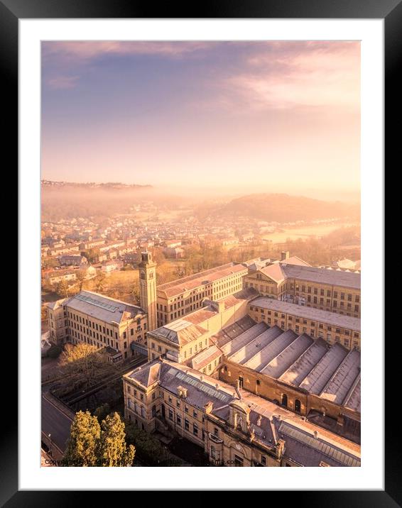 Stunning Saltaire Sunrise, West Yorkshire Framed Mounted Print by Bradley Taylor