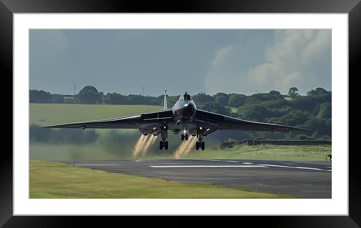 Avro Vulcan Bomber Takeoff Framed Mounted Print by T2 