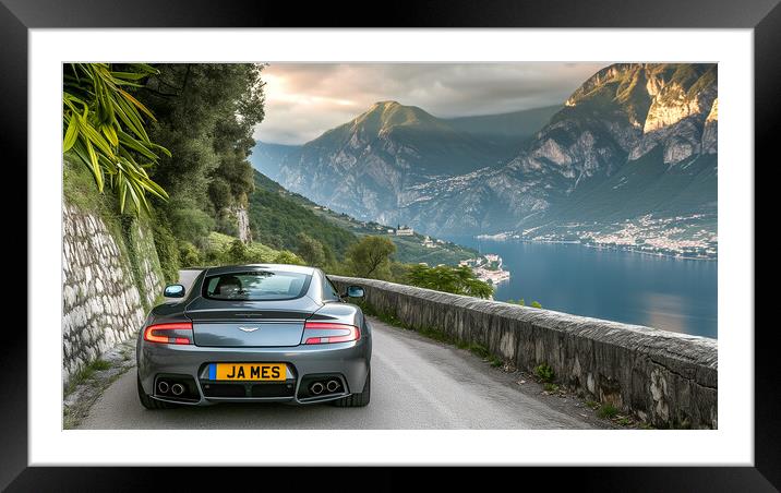 Aston Martin DB9 Framed Mounted Print by T2 