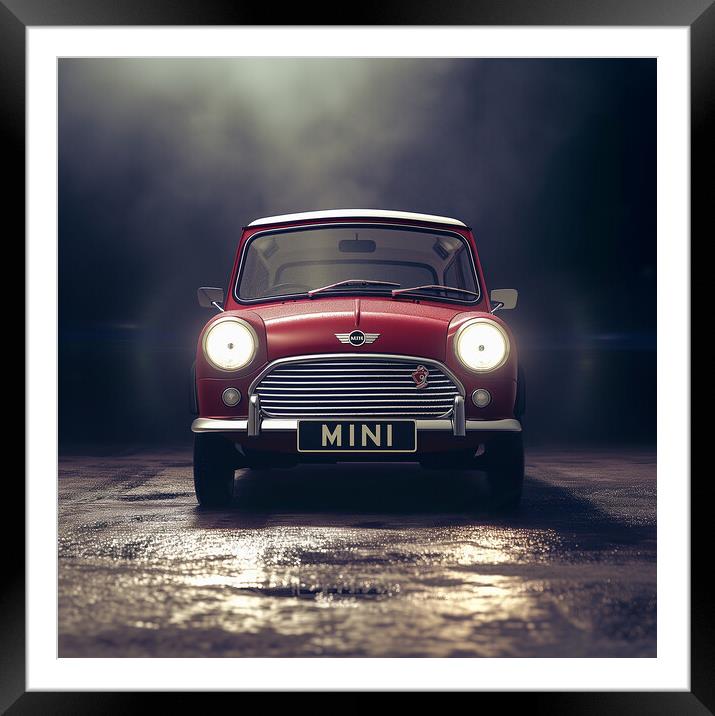 Iconic 1960s Mini Framed Mounted Print by T2 