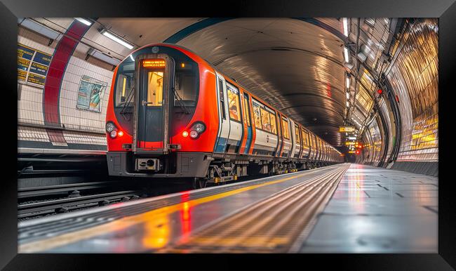 London Underground - Calm before the storm Framed Print by T2 