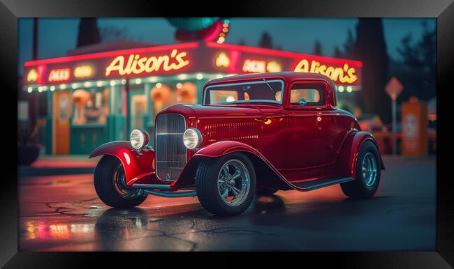 1932 Ford Coupe Hot Rod Framed Print by T2 