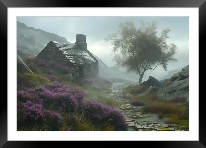 North York Moors Barn Framed Mounted Print by T2 