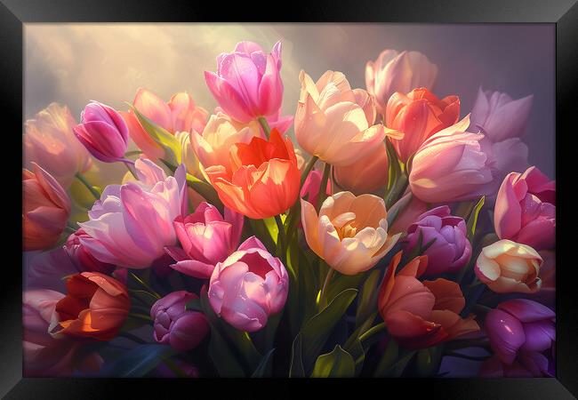 Tulips Framed Print by T2 