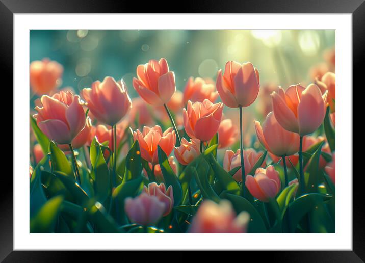Tulips Framed Mounted Print by T2 