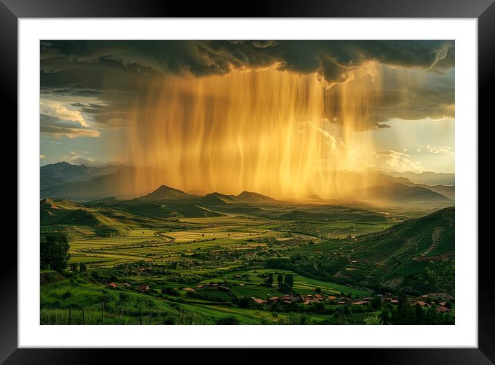 After Rain comes Sunshine Framed Mounted Print by T2 