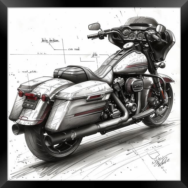 Harley-Davidson CVO Road Glide Framed Print by T2 