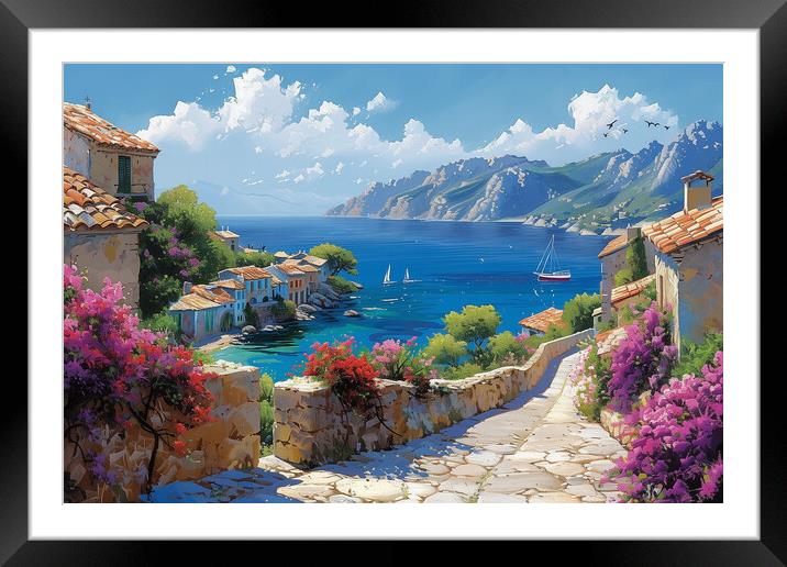 Pollenca Framed Mounted Print by T2 