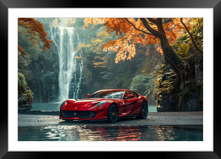 Ferrari 812 Framed Mounted Print by T2 