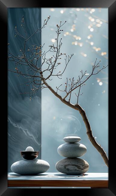 Zen Minimalism Framed Print by T2 