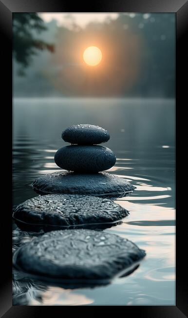 Zen Minimalism Framed Print by T2 