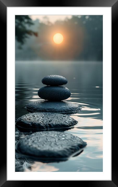 Zen Minimalism Framed Mounted Print by T2 