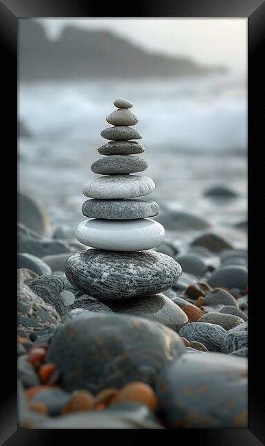 Zen Minimalism Framed Print by T2 