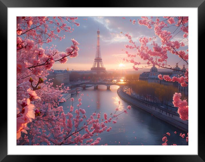 Paris, the city of Light Framed Mounted Print by T2 