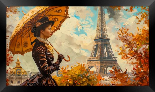 Parisian Lady Framed Print by T2 