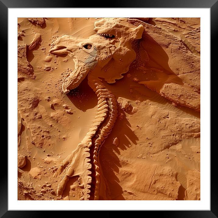Mars Fossil Framed Mounted Print by T2 