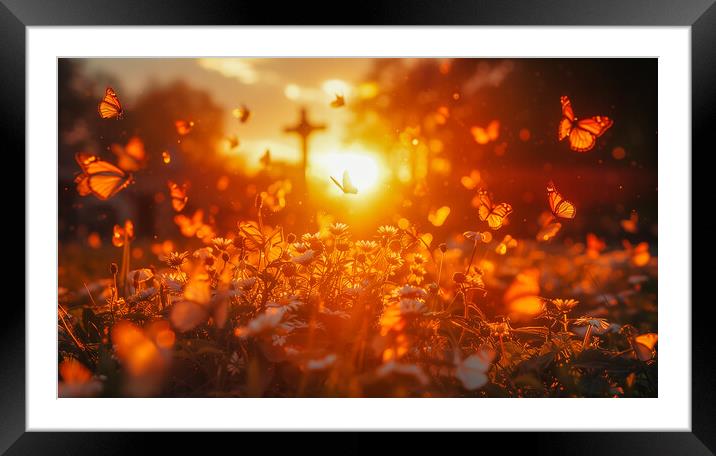 Butterflies Framed Mounted Print by T2 