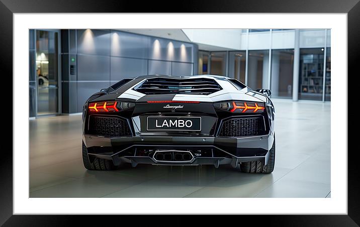 Lamborghini Aventador Framed Mounted Print by T2 
