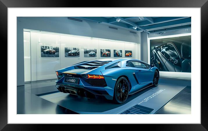 Lamborghini Aventador Framed Mounted Print by T2 
