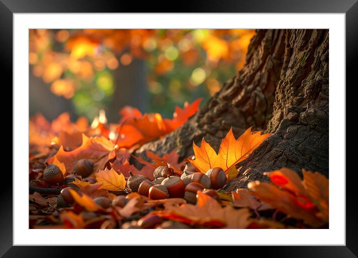 Autumn Oak Framed Mounted Print by T2 