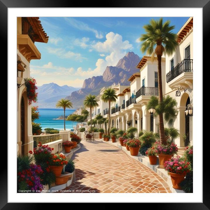 Beautiful Marbella .  Framed Mounted Print by Zap Photos