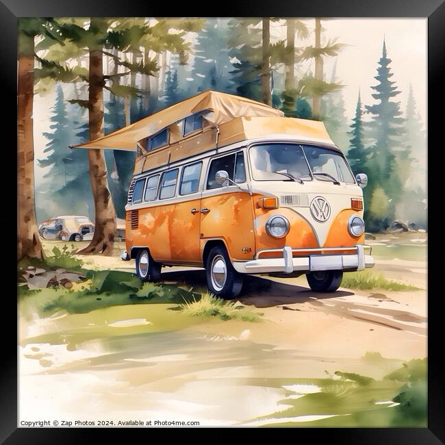  VW Camper van holidays  Framed Print by Zap Photos