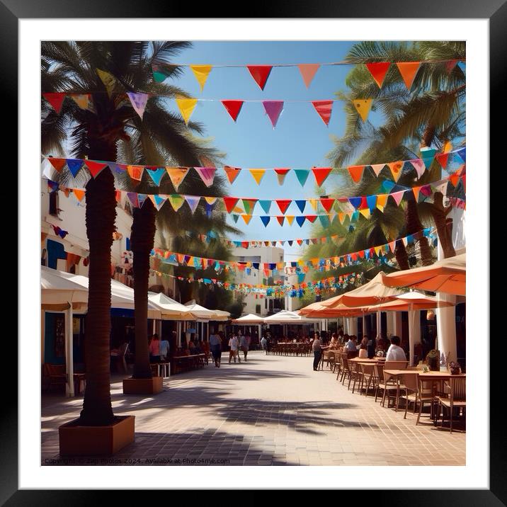 Marbella Fiesta  Framed Mounted Print by Zap Photos