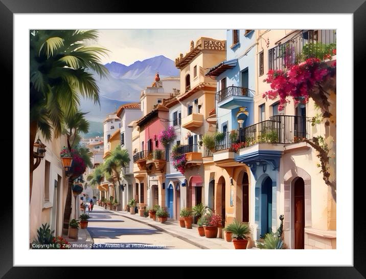 Old Town Marbella  Framed Mounted Print by Zap Photos