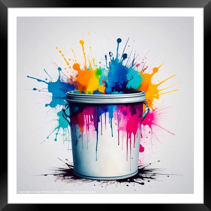 A Splash of Colour  Framed Mounted Print by Zap Photos