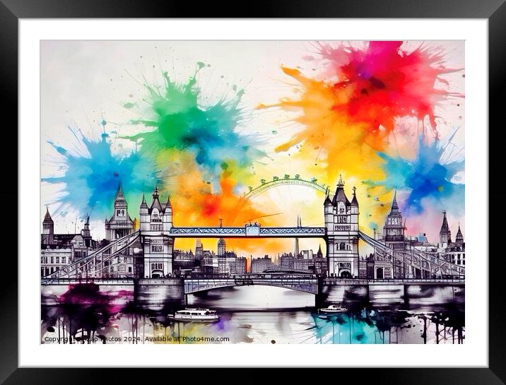 London Framed Mounted Print by Zap Photos